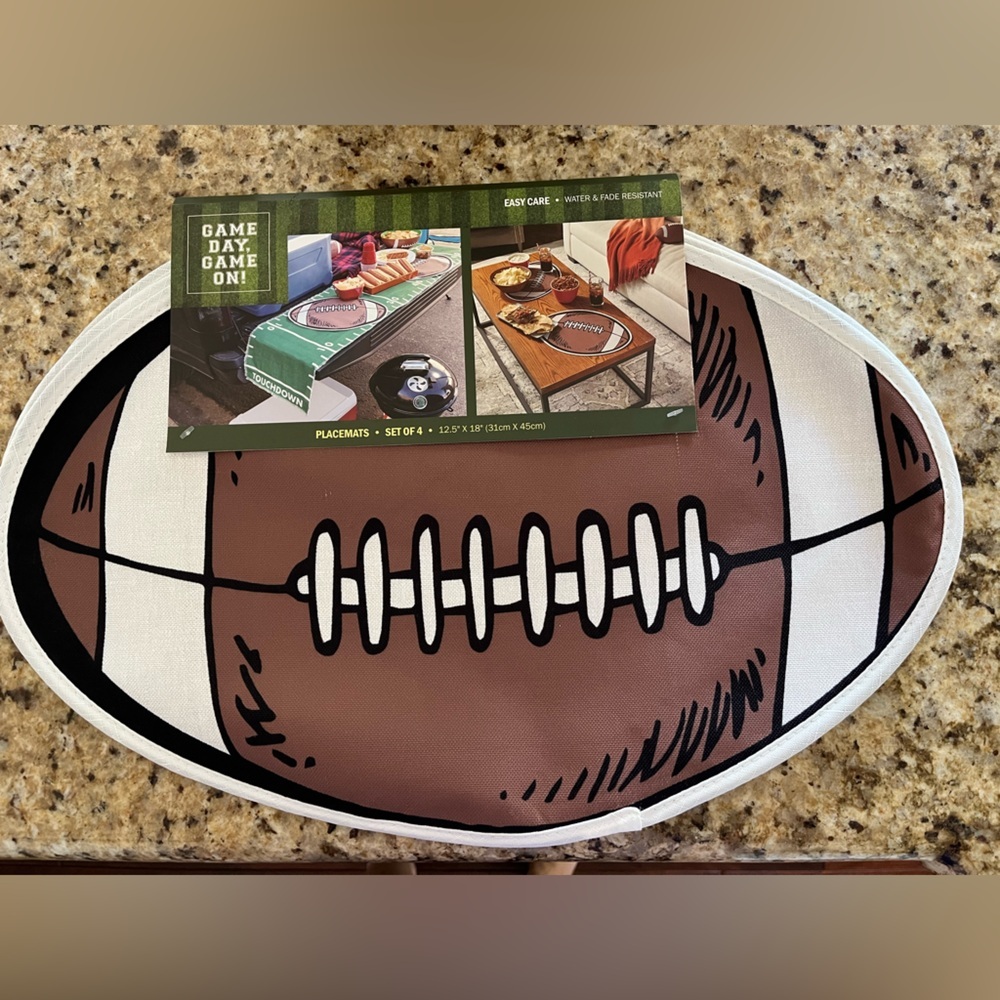 Game Day Football Shaped Placemats